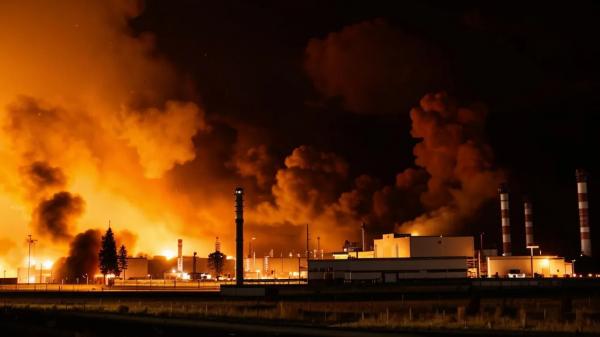 ВСУ попытались атаковать нефтезавод в нижегородском Кстово, начался пожар ВСУ попытались атаковать нефтезавод в нижегородском Кстово, начался пожар