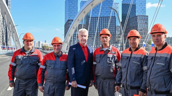 Сергей Собянин открыл новый мост через Москву-реку