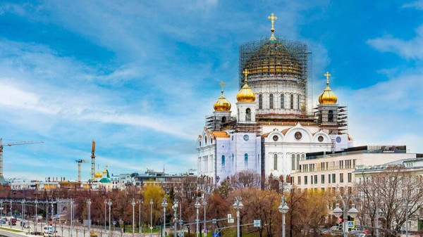 Собянин: завершен монтаж элементов крестов и звонниц храма Христа Спасителя